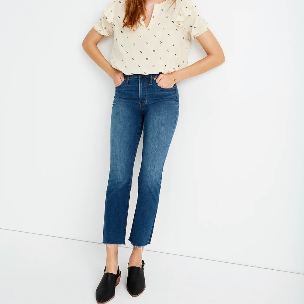 Madewell Tall Cali Demi-Boot Jeans in Preston Wash: Raw-Hem Edition - 37 T